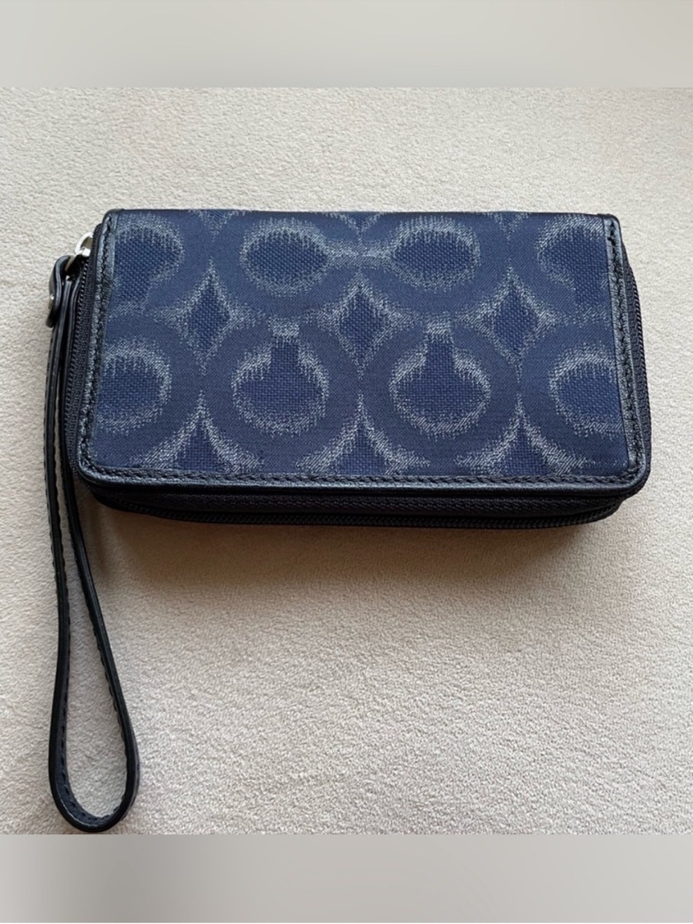 Coach denim blue Signature Canvas Wristlet Wallet - Picture 7 of 8